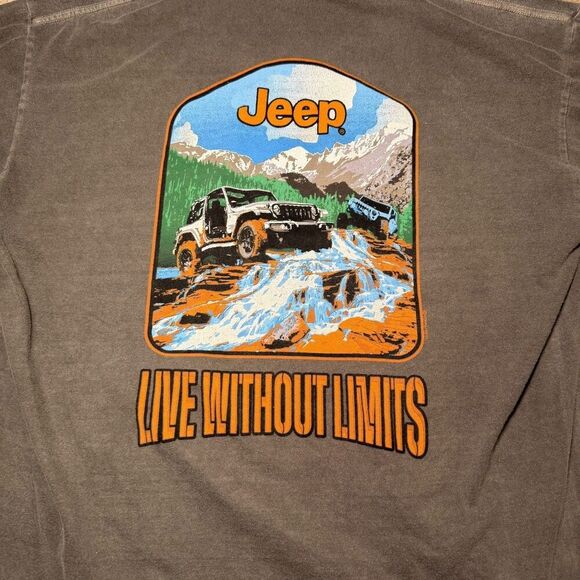 Crazy Shirts Jeep Live Without Limits Gray Graphic T‑Shirt Men’s Large Large - Picture 12 of 12